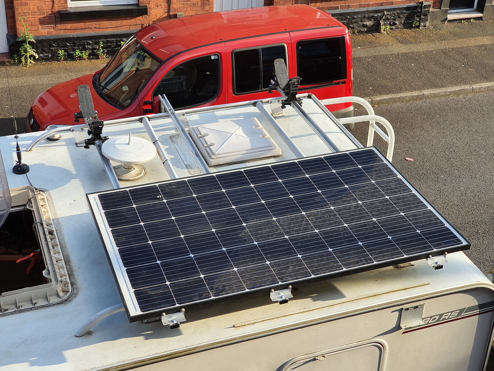 New 400w bifacial solar panel fitted Wild Camping for Motorhomes