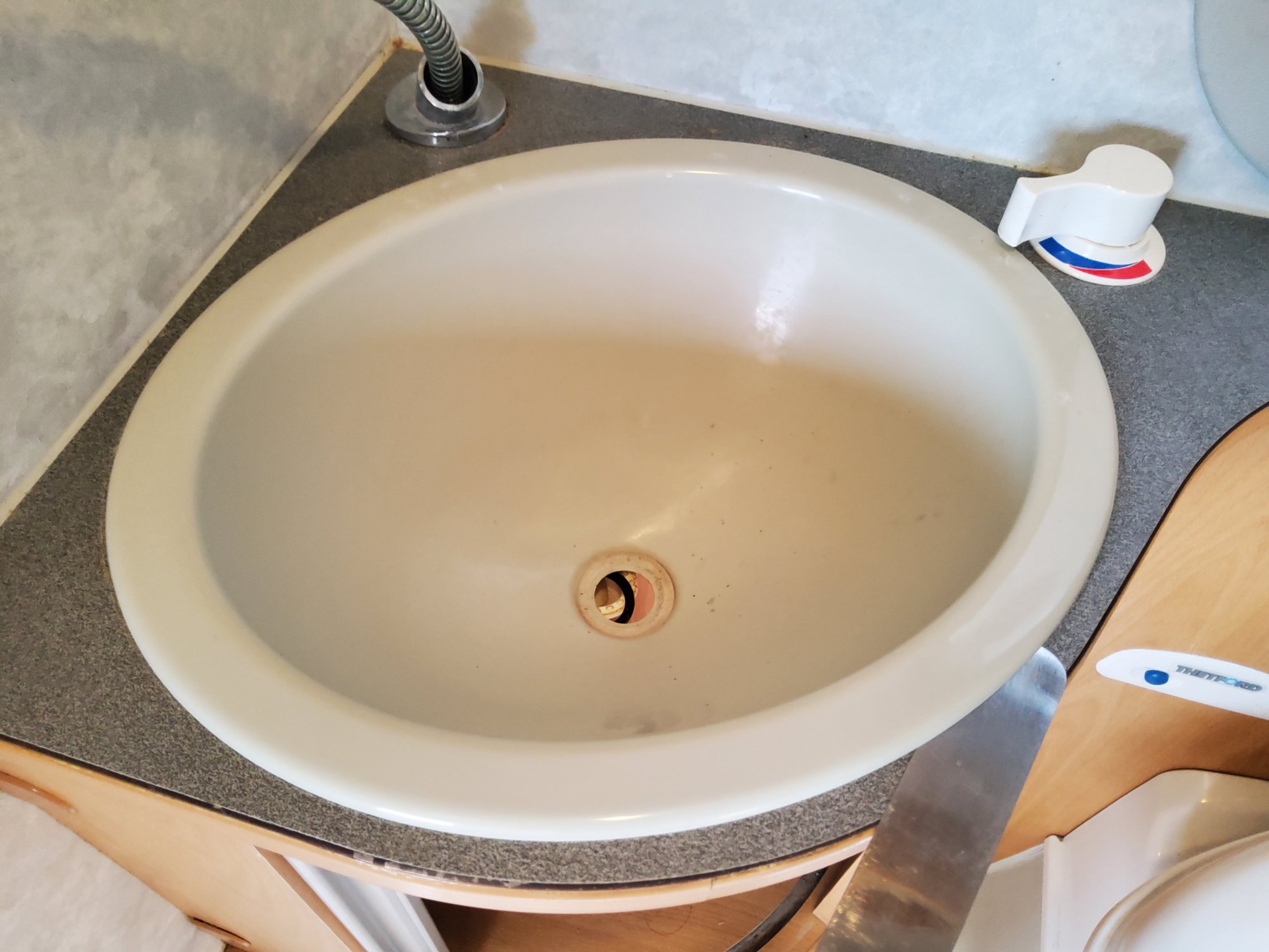 Removing bathroom sink Wild Camping for Motorhomes