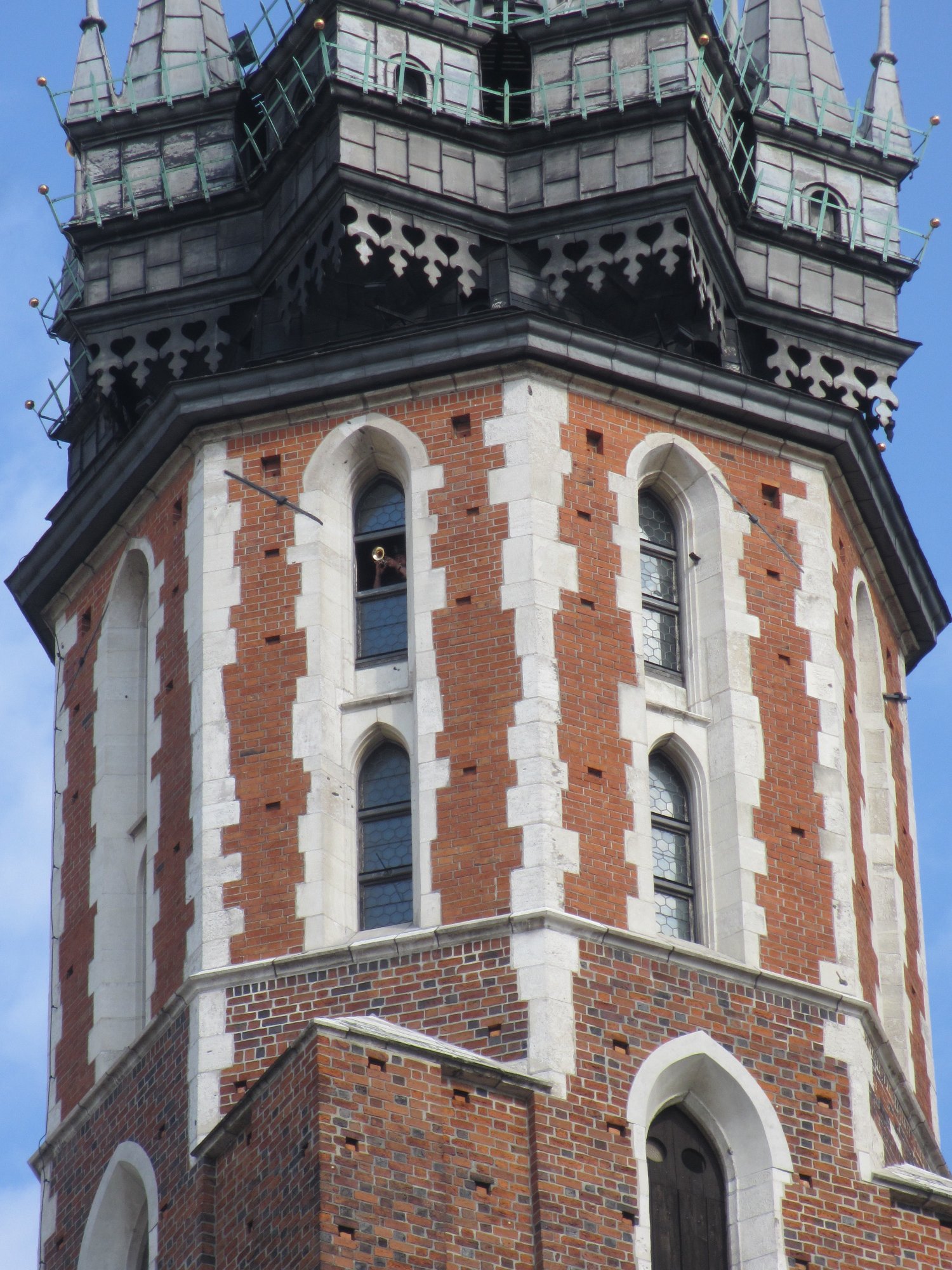 833_Baltic Coast_Poland_Krakow_Rynek Glowny_Church of St Mary_Hejnal Tower Trumpeter.jpeg