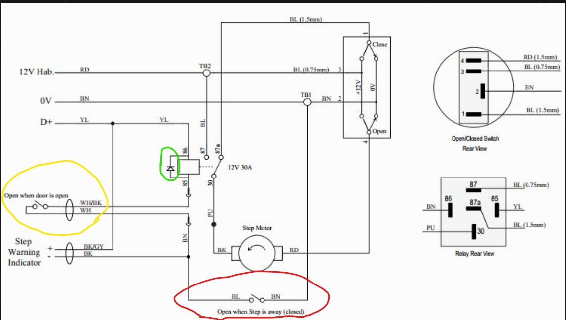 Electrical problem with newly installed replacement Thule doorstep